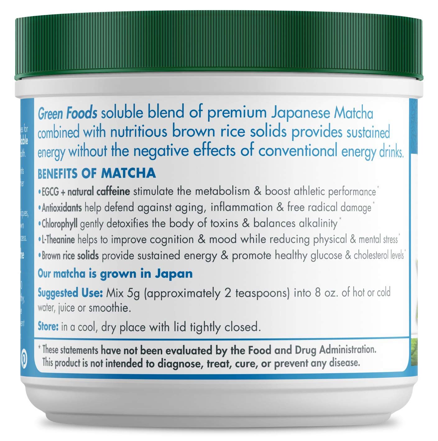 Foto 2 | Té Verde Matcha Green Foods  Orgánico  Grado Ceremonial  160 Ml - Venta Internacional.