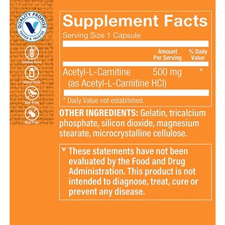 Foto 3 | Complement The Vitamin Shoppe Acetil-l-carnitina 500 Mg 60 Cápsulas - Venta Internacional.