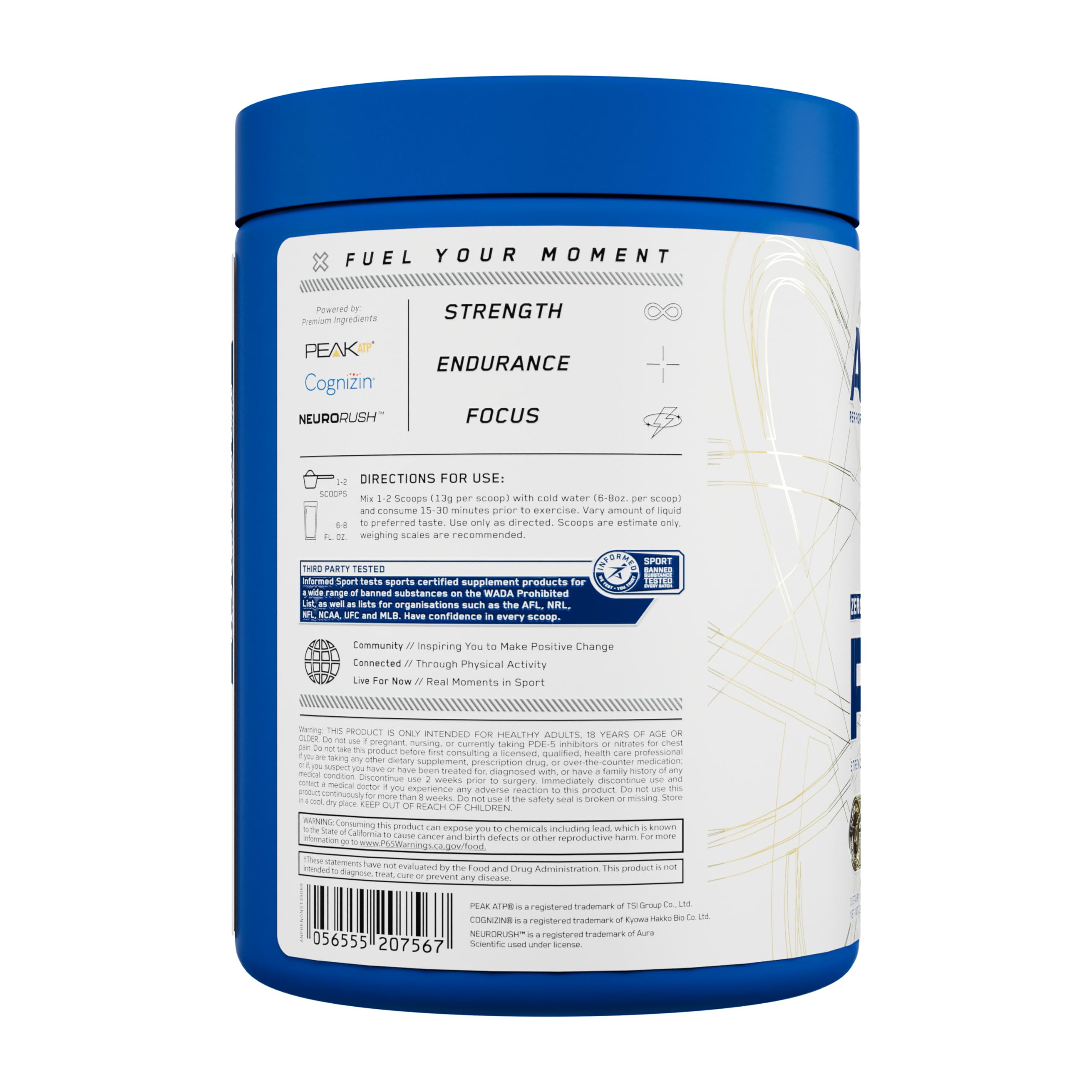 Foto 3 | Suplemento Para Antes Del Entrenamiento An Performance Zero Cafeine 390 G - Venta Internacional.