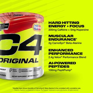 Foto 3 | Pre-workout Cellucor C4 Original Popsicle Cherry 30 Porciones - Venta Internacional.