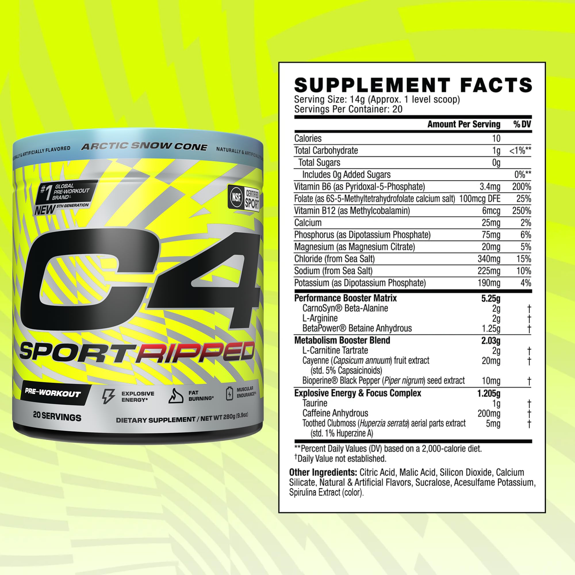 Foto 4 pulgar | Polvo Preentrenamiento Cellucor C4 Ripped Sport  20 Porciones - Venta Internacional.