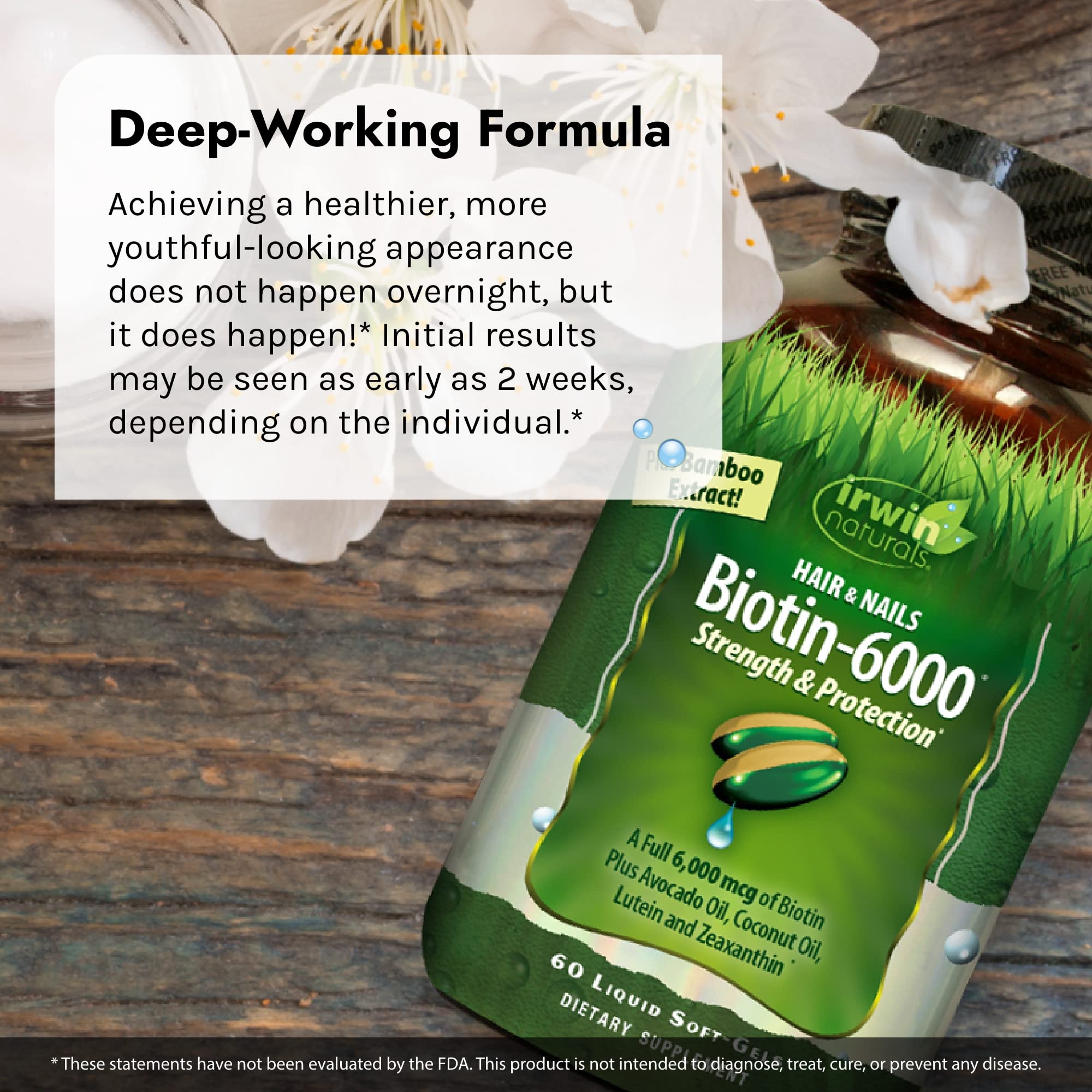 Foto 4 | Suplemento Irwin Naturals Biotin-6000 60 Cápsulas Blandas Líquidas - Venta Internacional.