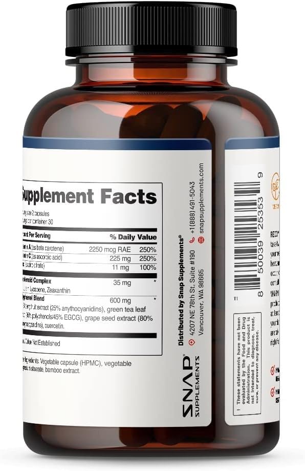 Foto 5 pulgar | Suplementos Snap Eye Health  Luteína Y Zeaxantina  60 Cápsulas - Venta Internacional.