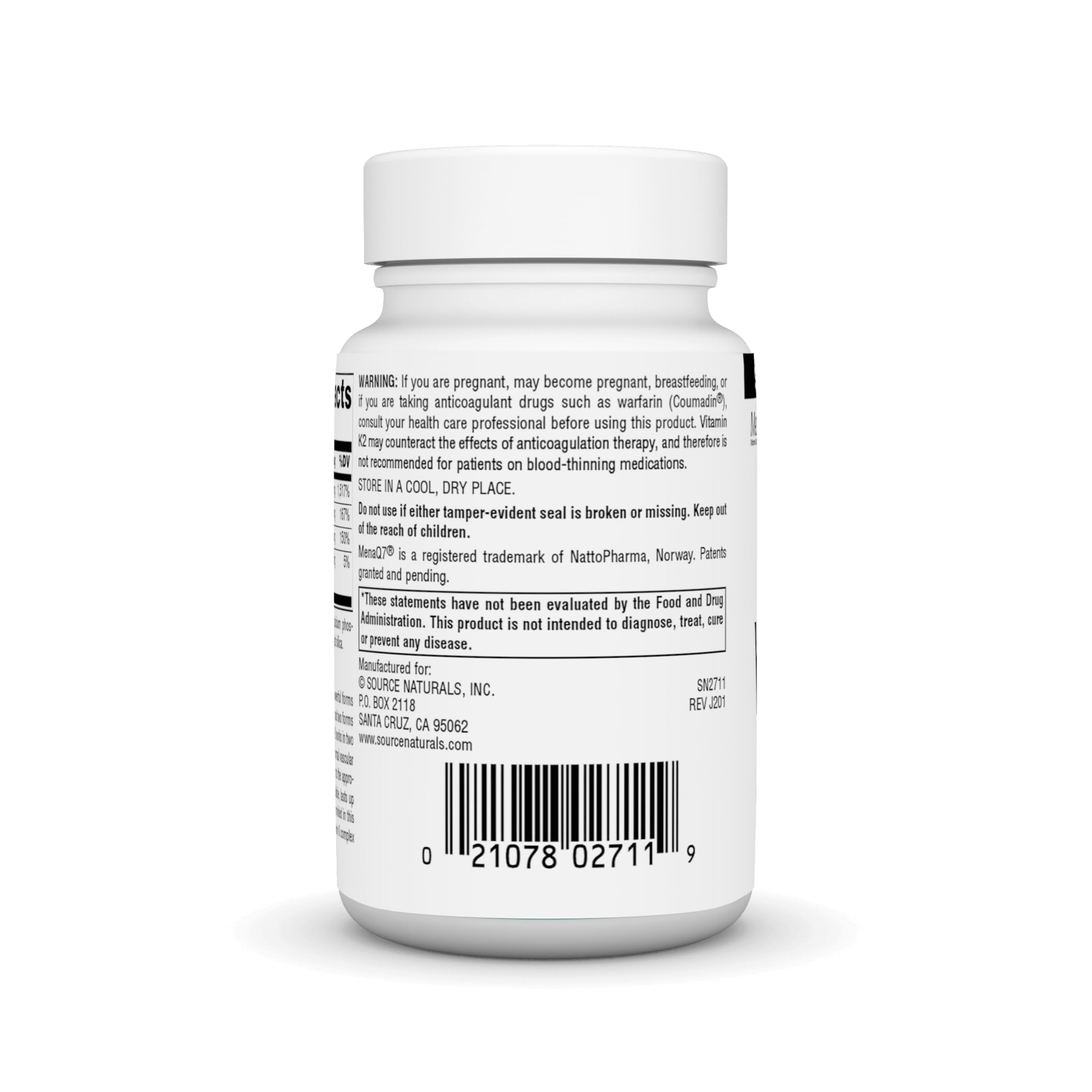 Foto 4 pulgar | Suplemento Vitamin K2 Advantage De Source Naturals  2200 Mcg - Venta Internacional.