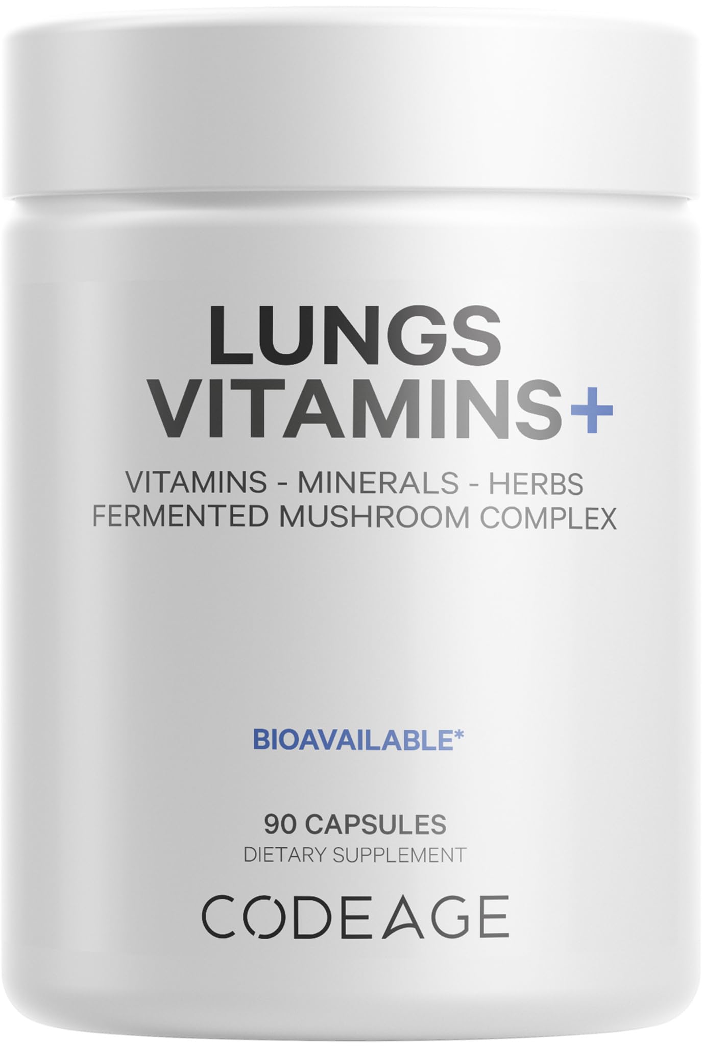 Foto 2 pulgar | Suplemento: Codeage  Pulmones  Vitaminas A  C  D  E  B6  Zinc Y Magnesio - Venta Internacional.