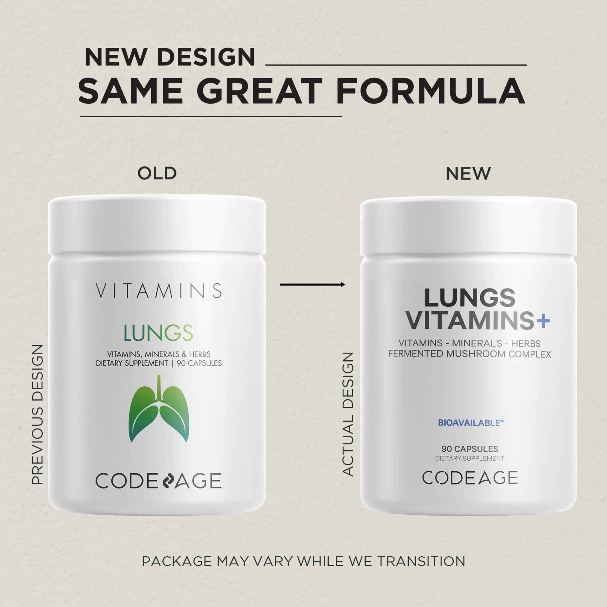 Foto 3 | Suplemento: Codeage  Pulmones  Vitaminas A  C  D  E  B6  Zinc Y Magnesio - Venta Internacional.