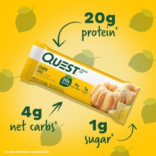 Foto 2 | Protein Bars Quest Nutrition Tarta De Limón 20g 12 Unidades - Venta Internacional.