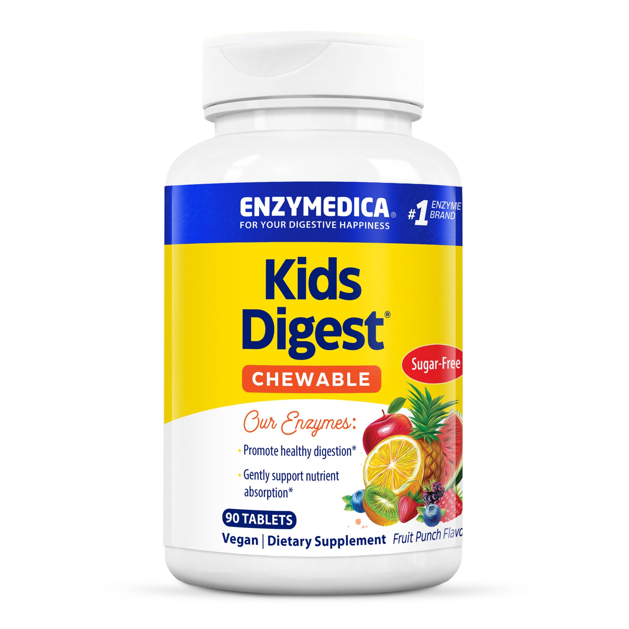 Foto 2 pulgar | Enzimas Digestivas Masticables Enzymedica Kids Digest 90 Comprimidos - Venta Internacional.