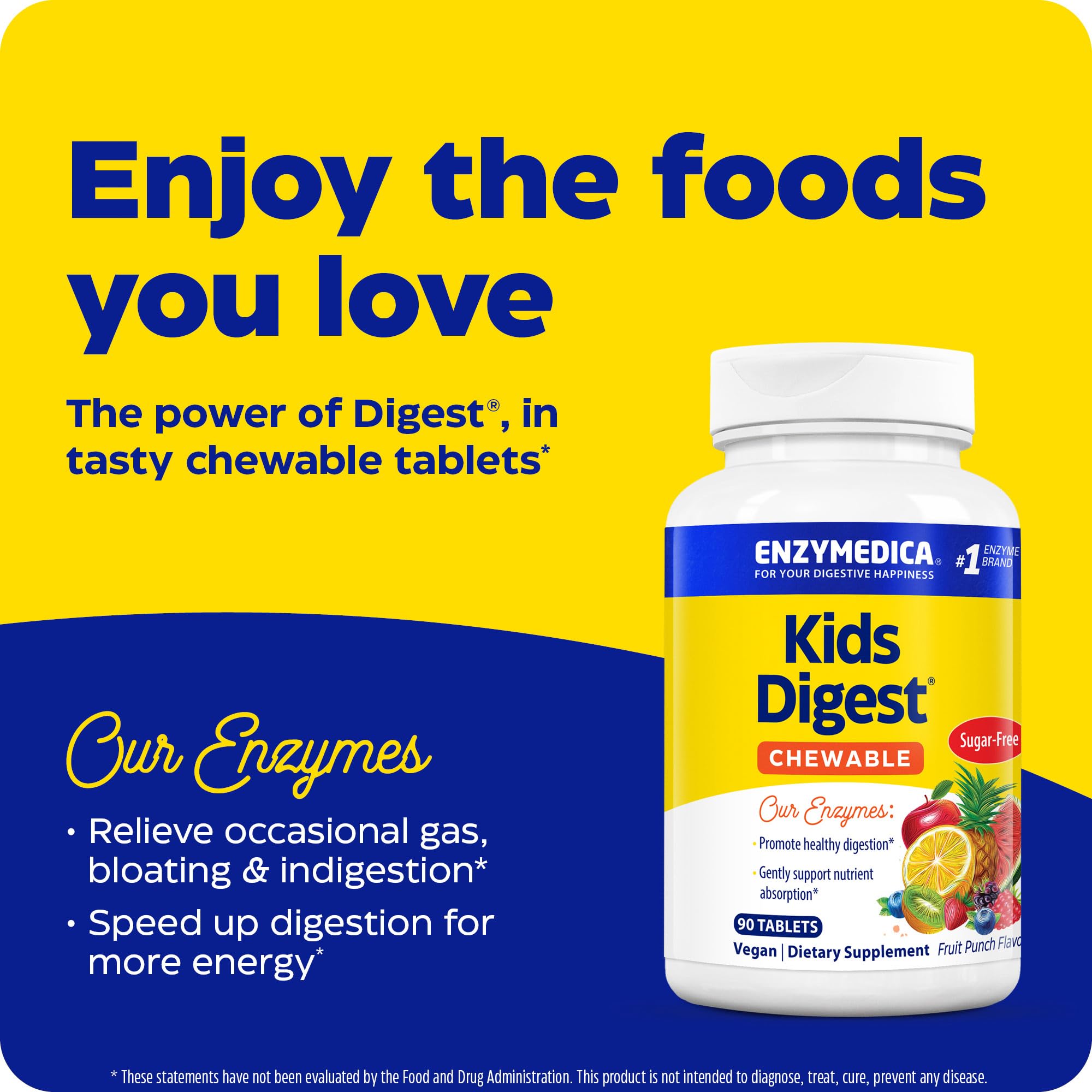 Foto 5 pulgar | Enzimas Digestivas Masticables Enzymedica Kids Digest 90 Comprimidos - Venta Internacional.