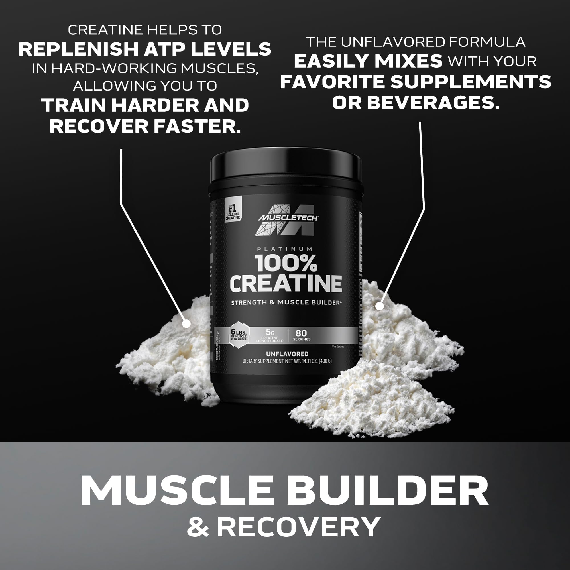 Foto 5 | Suplemento Muscletech Platinum De Creatina Micronizada Pura  400 G - Venta Internacional.