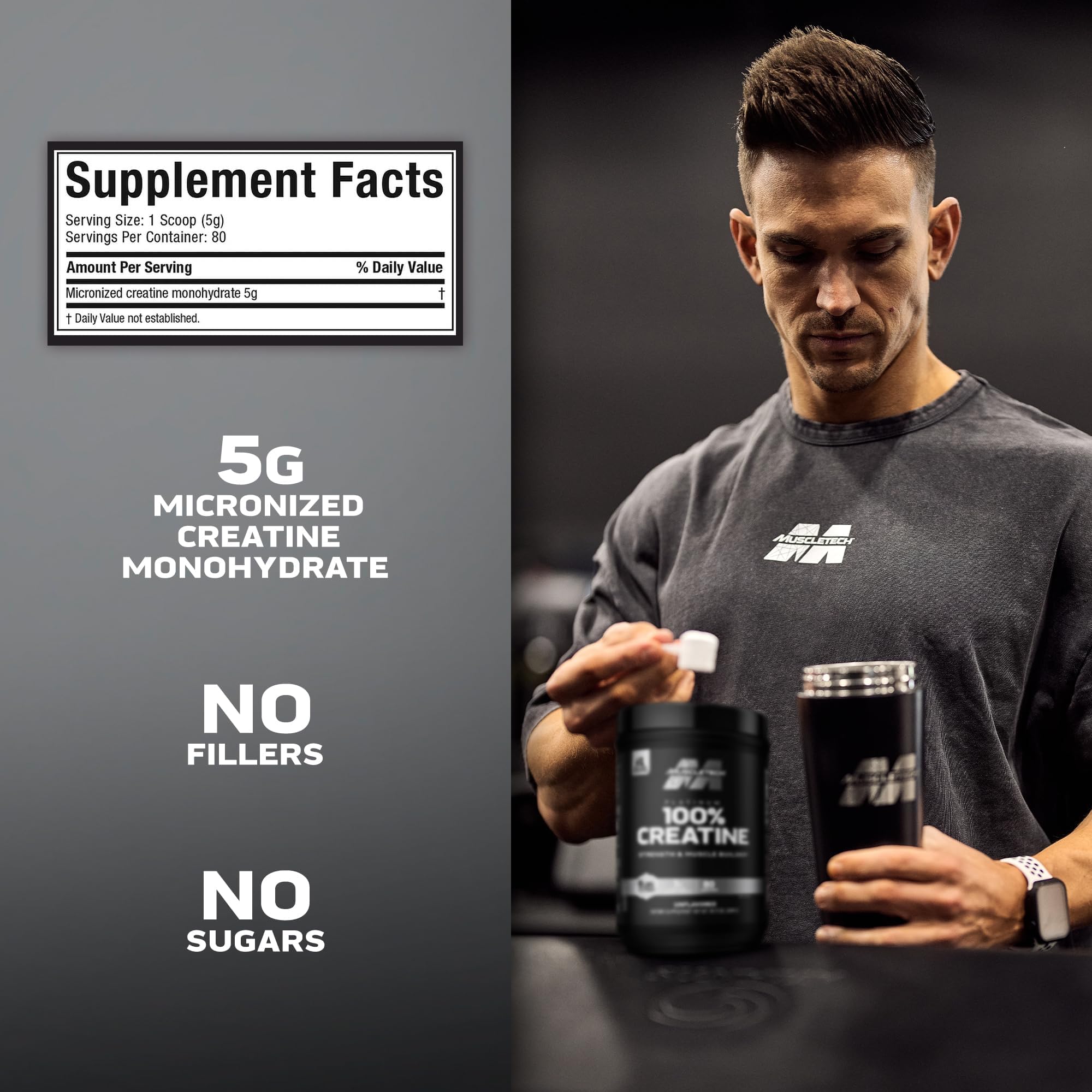 Foto 6 | Suplemento Muscletech Platinum De Creatina Micronizada Pura  400 G - Venta Internacional.
