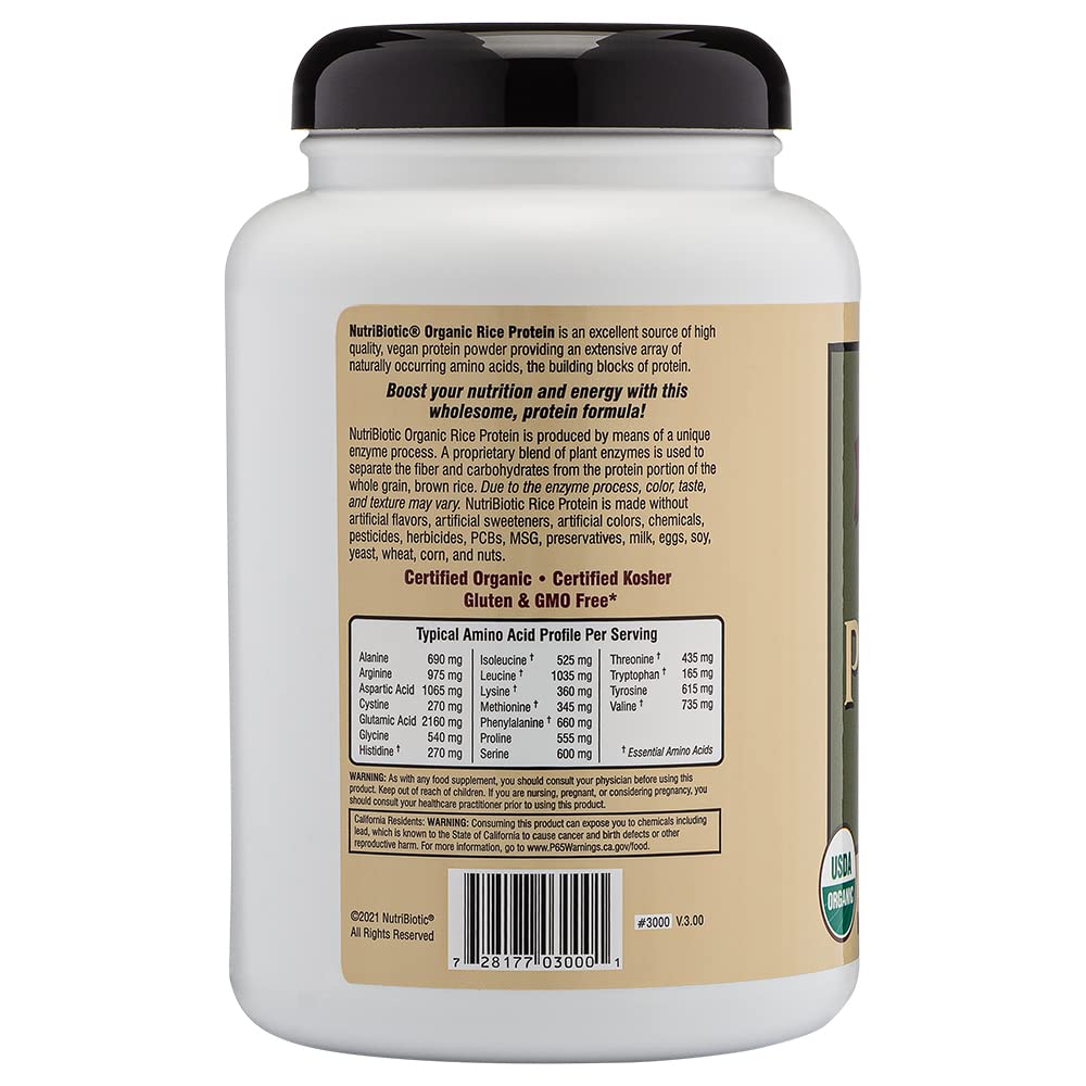 Foto 3 pulgar | Proteína En Polvo Nutribiotic  Arroz Orgánico  600 Ml  80% De Proteína - Venta Internacional.