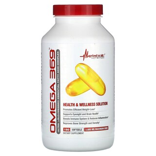 Foto 1 | Suplemento Metabolic Nutrition Omega 369 180 Cápsulas Blandas - Venta Internacional.