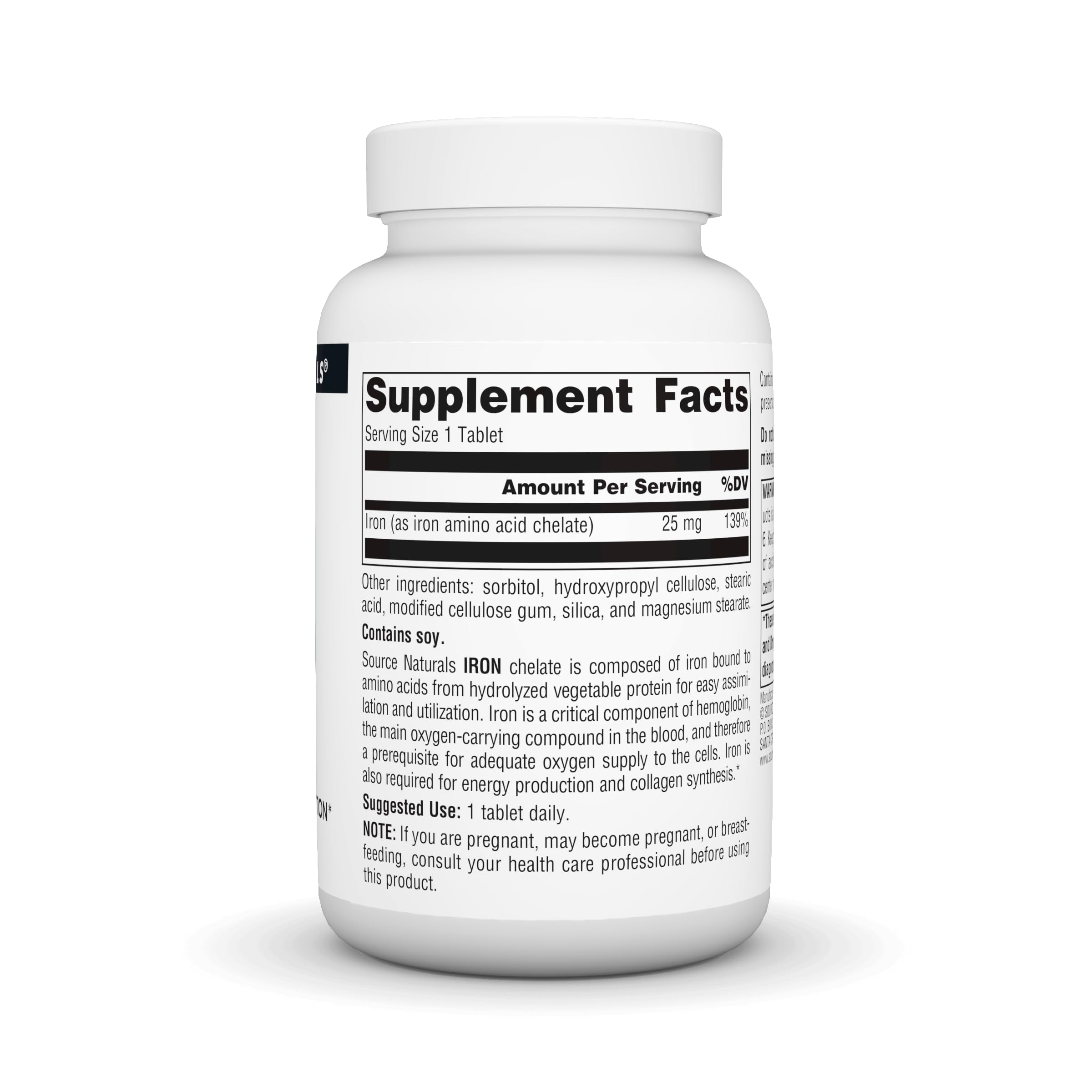 Foto 3 pulgar | Suplemento Dietético Quelato De Aminoácidos De Hierro Source Naturals - Venta Internacional.