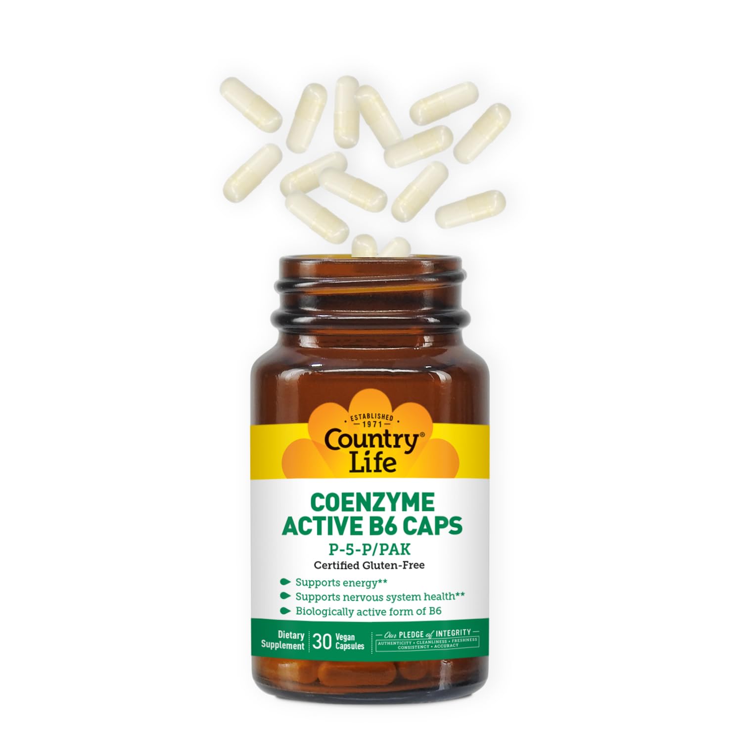 Foto 3 pulgar | Suplemento Country Life Coenzyme Active B-6 50 Mg De Vitamina B6 - Venta Internacional.
