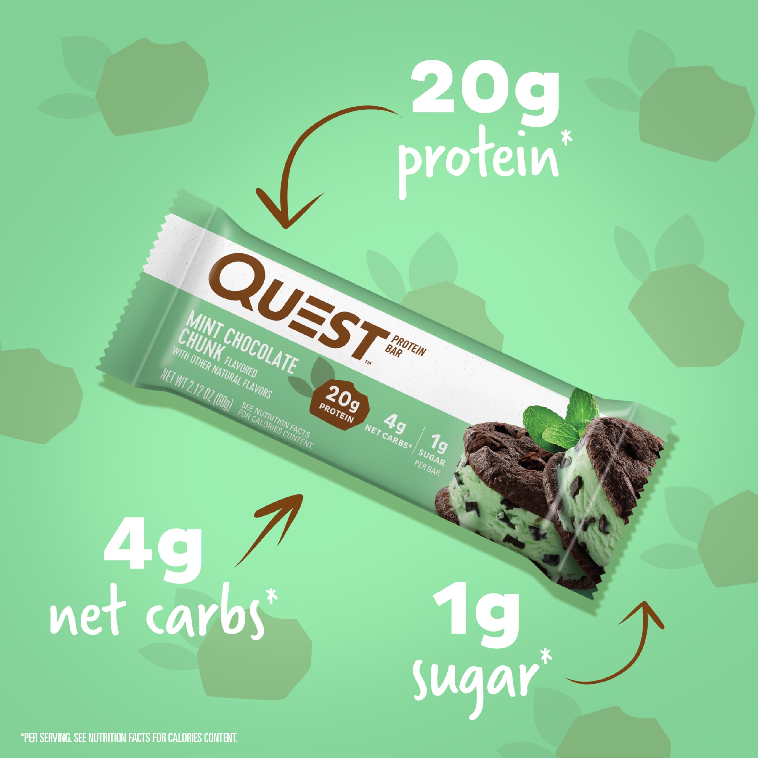 Foto 3 pulgar | Protein Bars Quest Nutrition En Trozos De Chocolate Con Menta  20 G  12 - Venta Internacional.