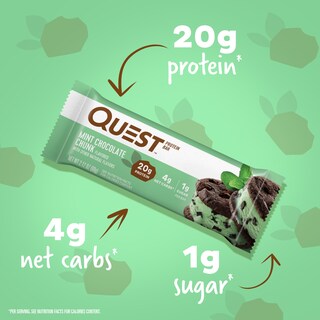Foto 2 | Protein Bars Quest Nutrition En Trozos De Chocolate Con Menta 20 G 12 - Venta Internacional.