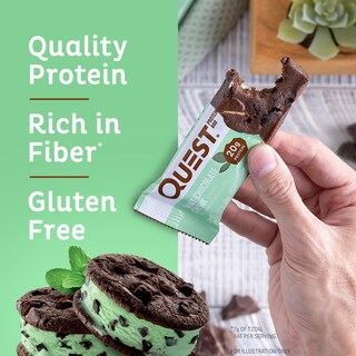 Foto 3 | Protein Bars Quest Nutrition En Trozos De Chocolate Con Menta 20 G 12 - Venta Internacional.