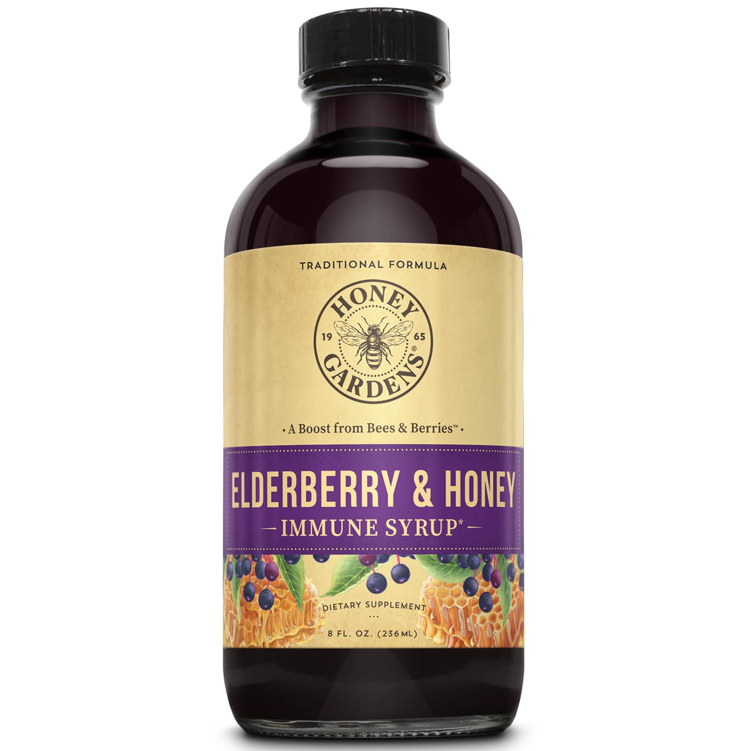 Foto 2 pulgar | Sirope Honey Gardens Saúco Con Apiterapia 240 Ml Con Equinácea - Venta Internacional.