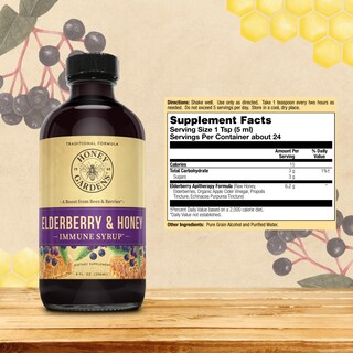 Foto 2 | Sirope Honey Gardens Saúco Con Apiterapia 240 Ml Con Equinácea - Venta Internacional.