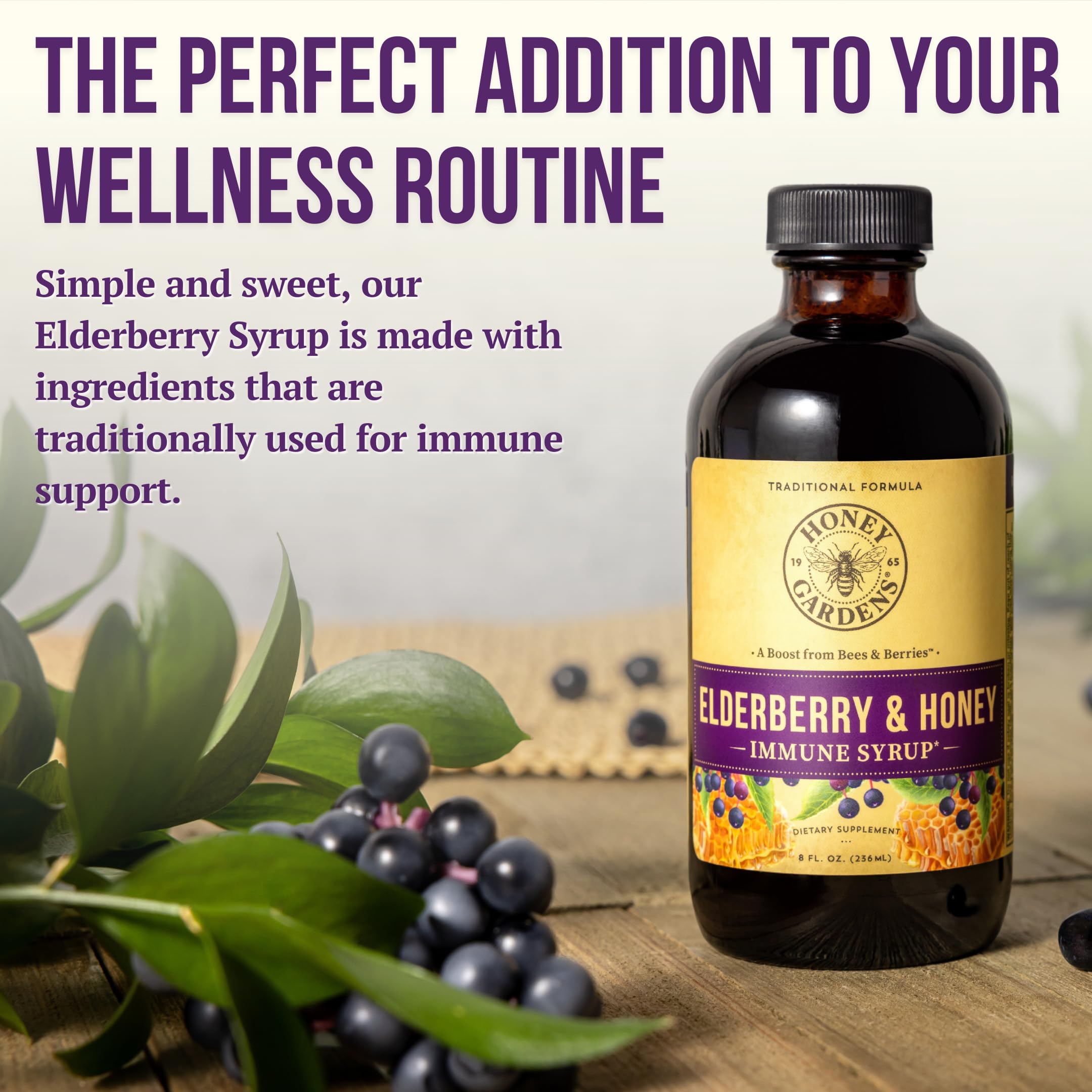 Foto 5 pulgar | Sirope Honey Gardens Saúco Con Apiterapia 240 Ml Con Equinácea - Venta Internacional.