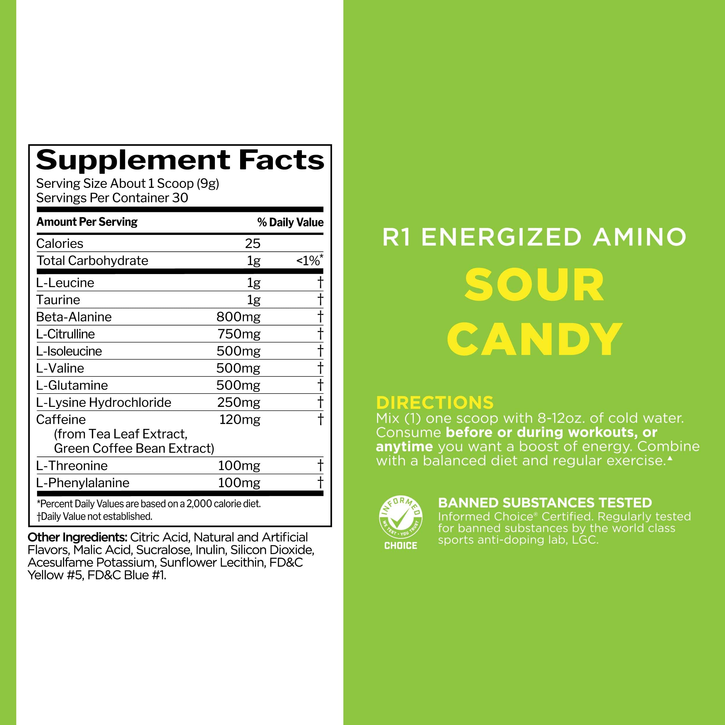 Foto 7 pulgar | Regla De Suplemento 1: Caramelo Agrio Energizado Con Proteínas  30 Porciones - Venta Internacional.