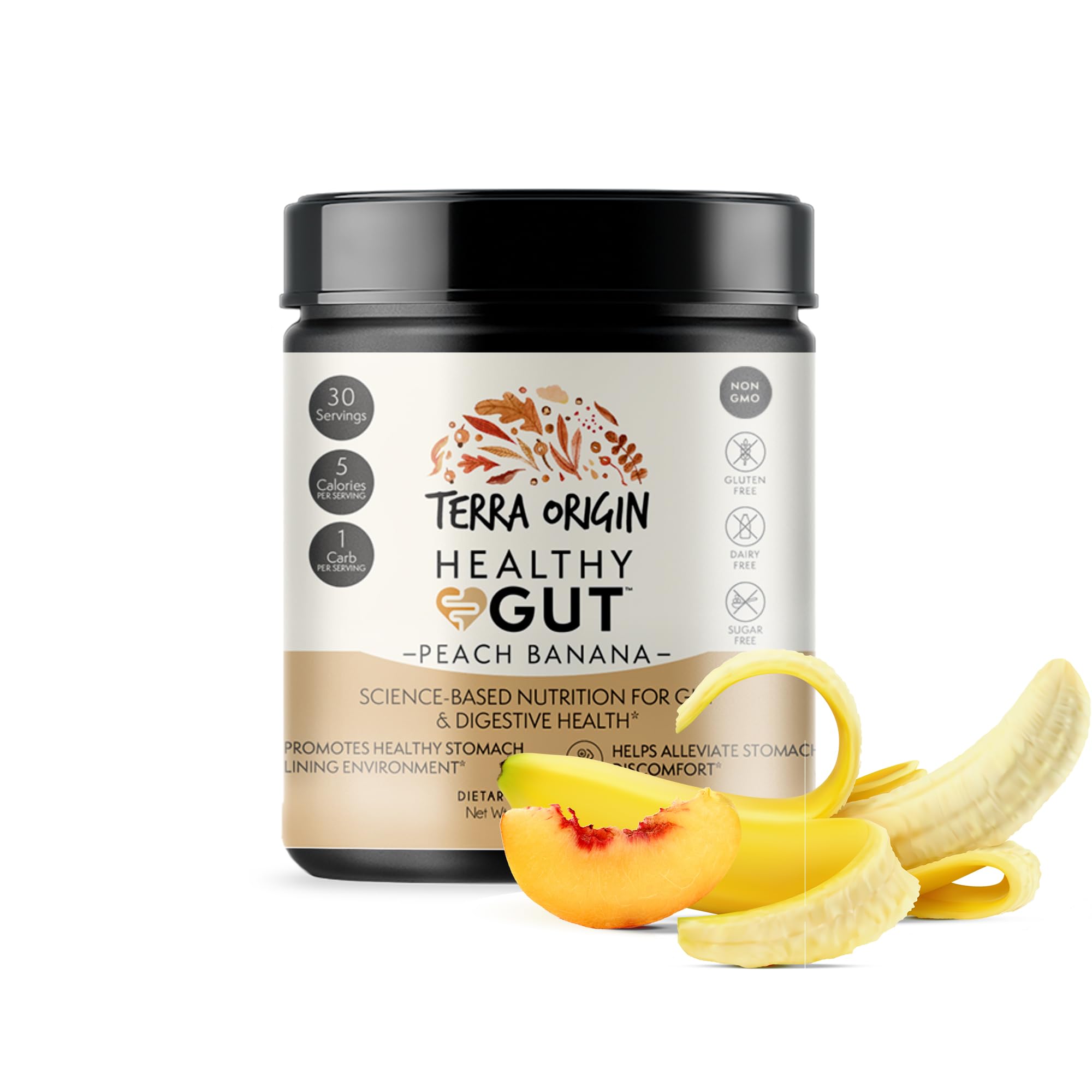 Foto 2 pulgar | Suplemento Terra Origin Healthy Gut Peach Banana 30 Porciones - Venta Internacional.