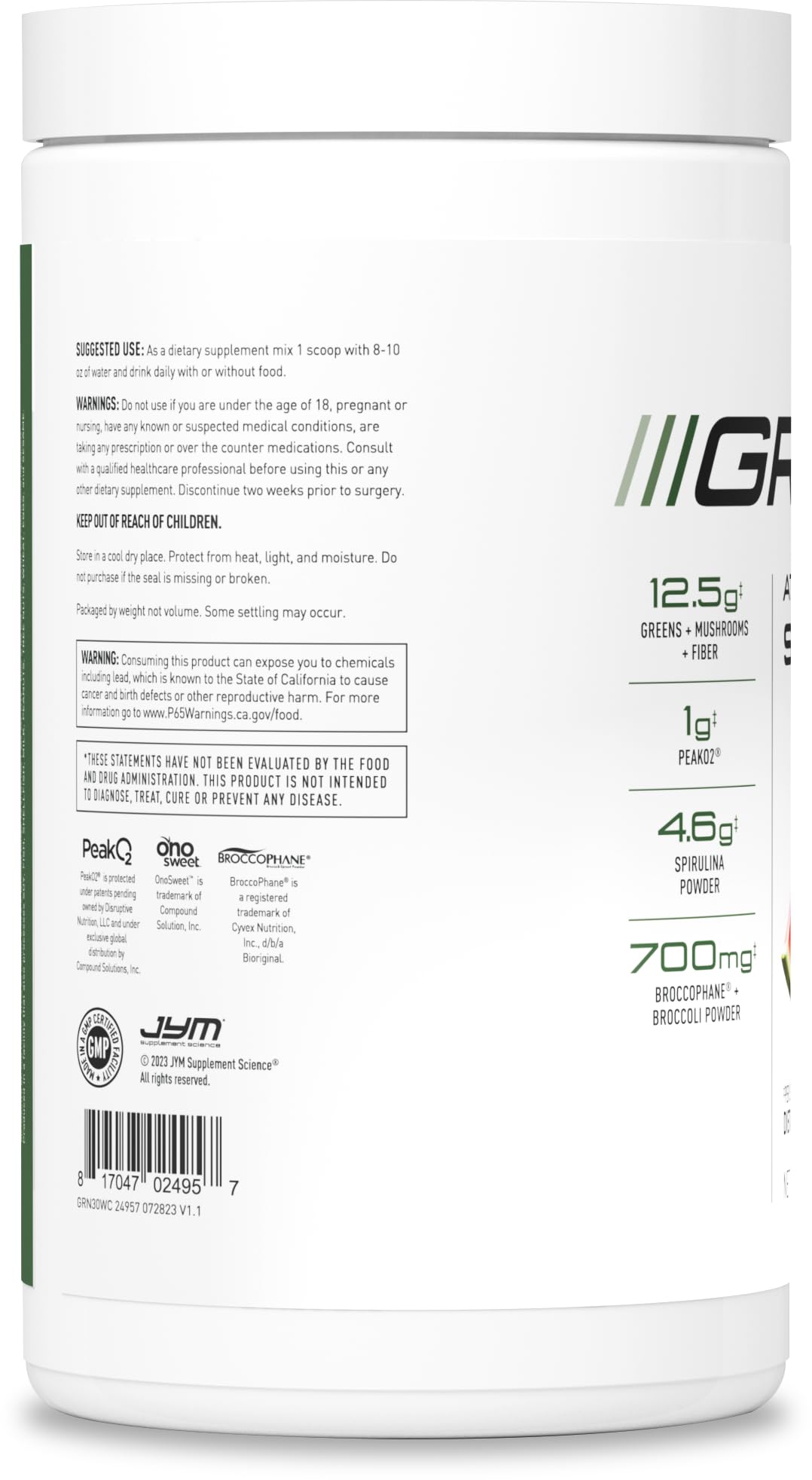 Foto 5 pulgar | Super Food Powder Jym Greens  Sandía Y Pepino  30 Porciones - Venta Internacional.