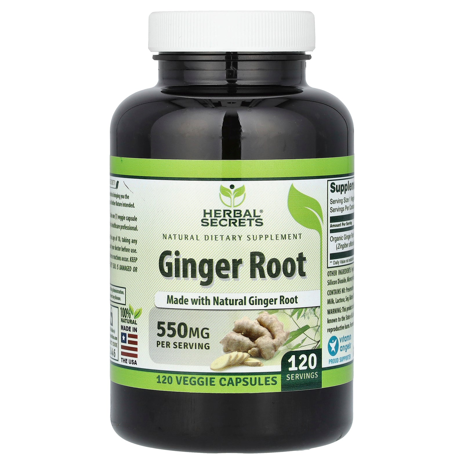 Foto 2 pulgar | Suplemento Herbal Secrets  Raíz De Jengibre  550 Mg  120 Cápsulas Vegetarianas - Venta Internacional.