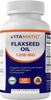 Foto 1 | Suplemento De Aceite De Linaza Vitamático 1200 Mg 120 Cápsulas Blandas - Venta Internacional.