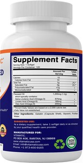 Foto 4 | Suplemento De Aceite De Linaza Vitamático 1200 Mg 120 Cápsulas Blandas - Venta Internacional.