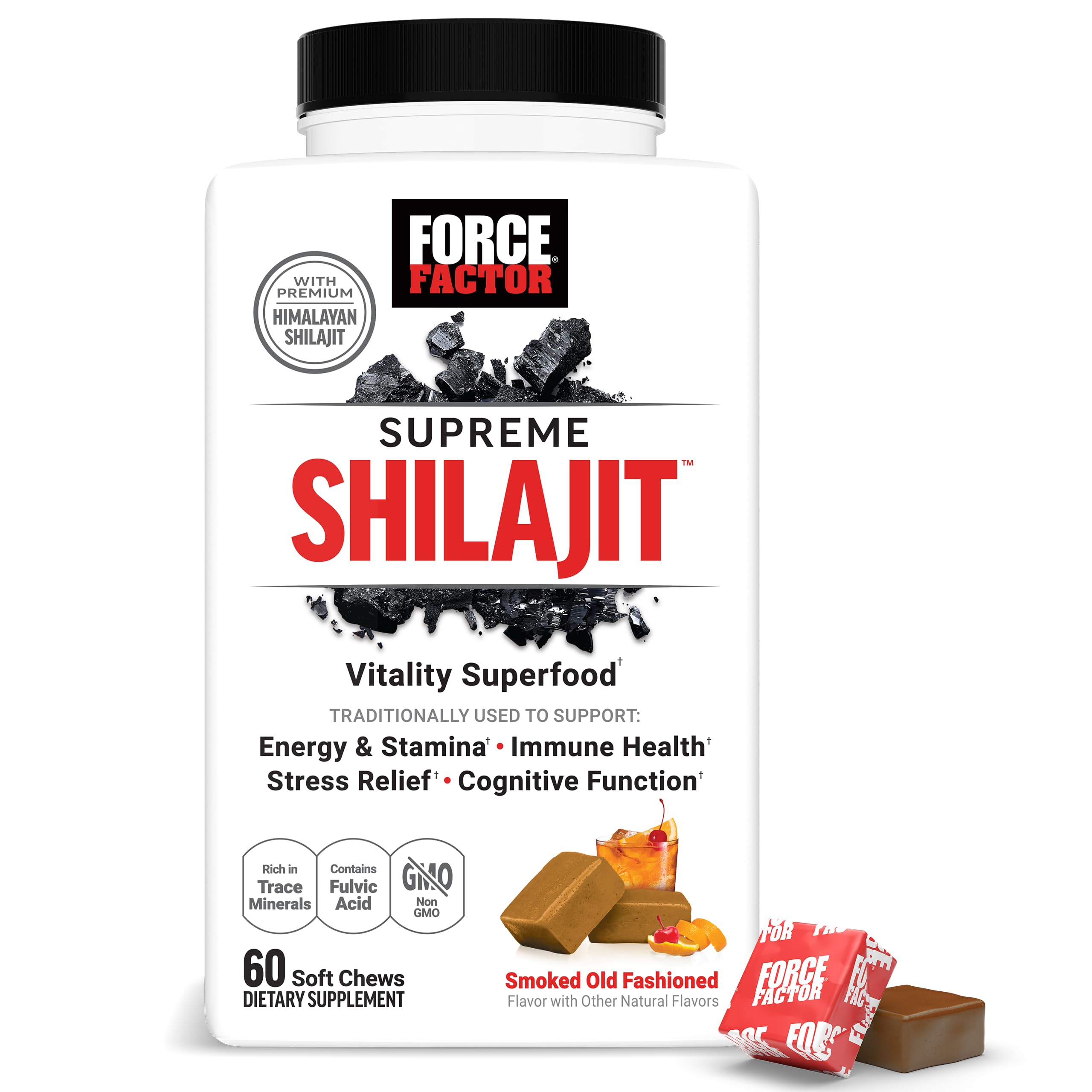 Foto 2 pulgar | Supreme Shilajit Force Factor Premium Himalayan 60 Comprimidos Masticables - Venta Internacional.