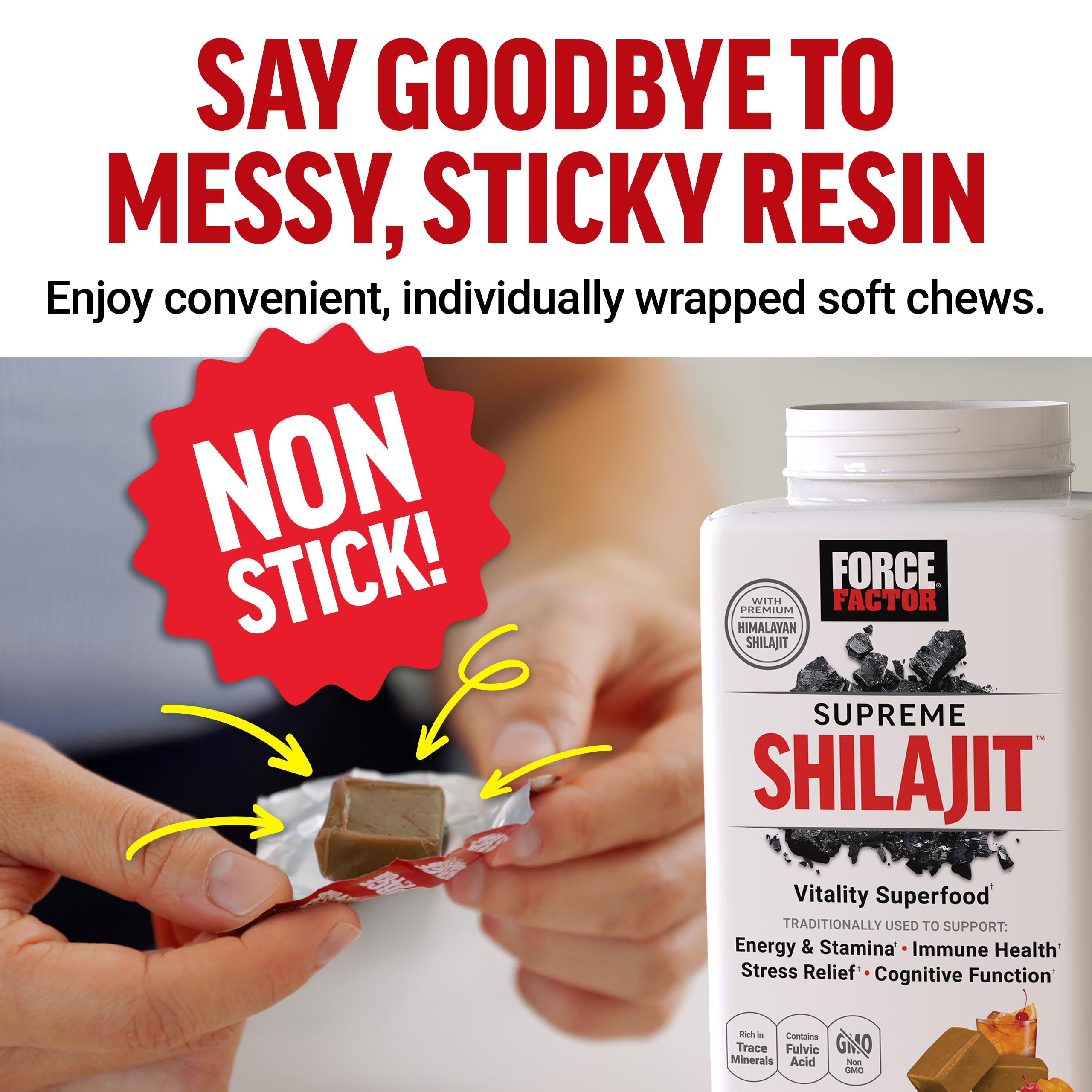 Foto 6 pulgar | Supreme Shilajit Force Factor Premium Himalayan 60 Comprimidos Masticables - Venta Internacional.