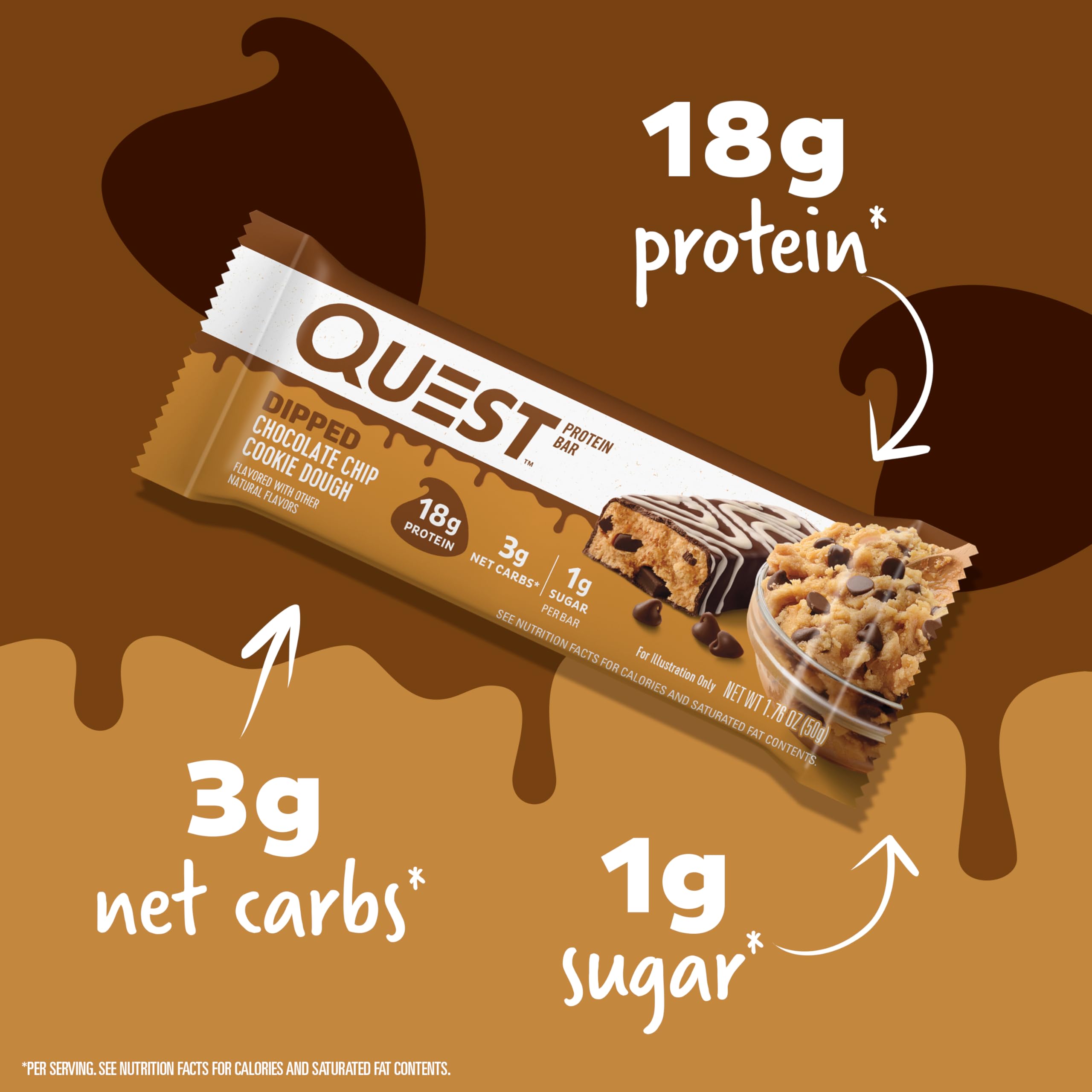 Foto 2 | Protein Bars Quest Nutrition Con Chispas De Chocolate Bañadas  50 G - Venta Internacional.