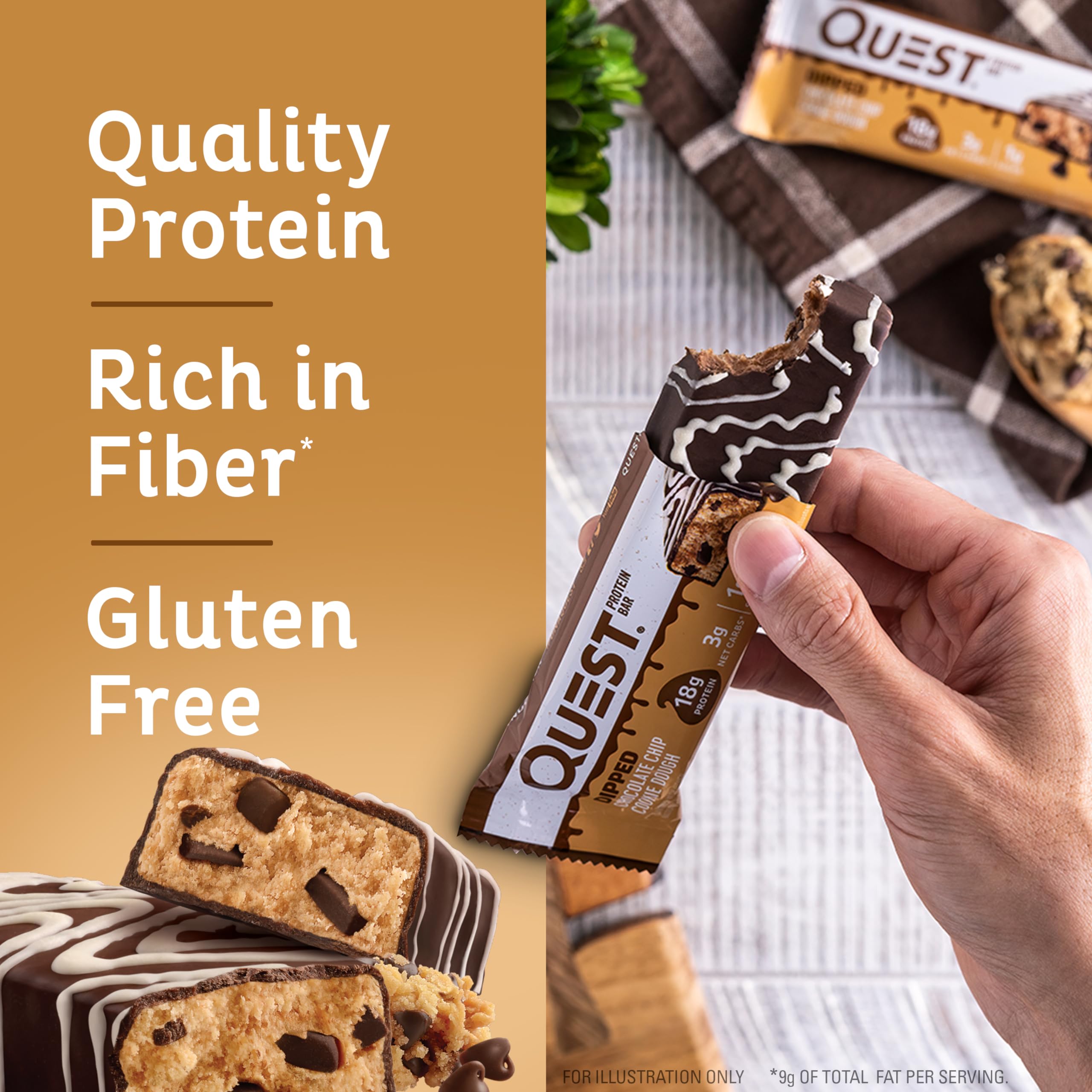 Foto 4 pulgar | Protein Bars Quest Nutrition Con Chispas De Chocolate Bañadas  50 G - Venta Internacional.