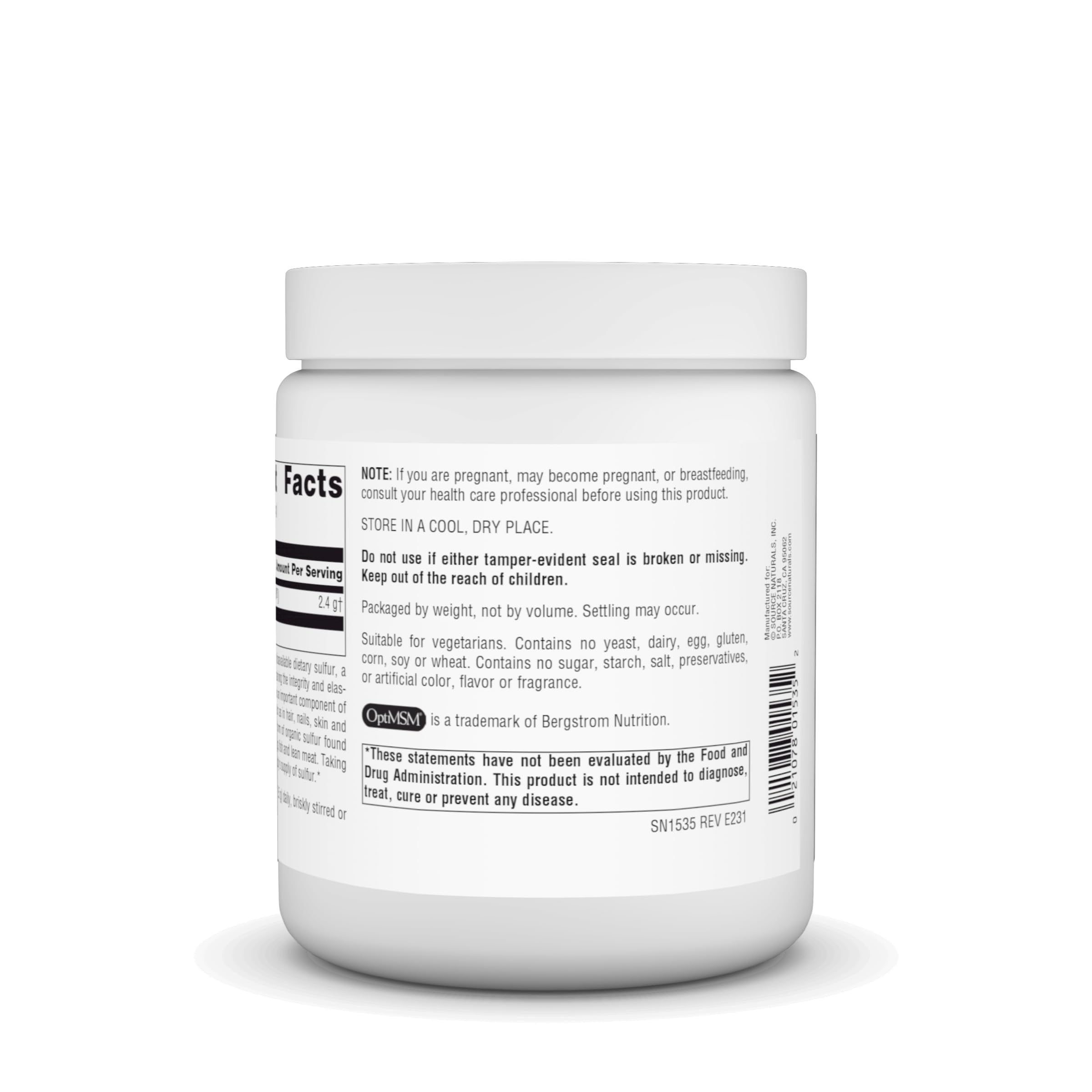 Foto 4 pulgar | Supplement Source Naturals Msm (metilsulfonilmetano) 480 Ml - Venta Internacional.