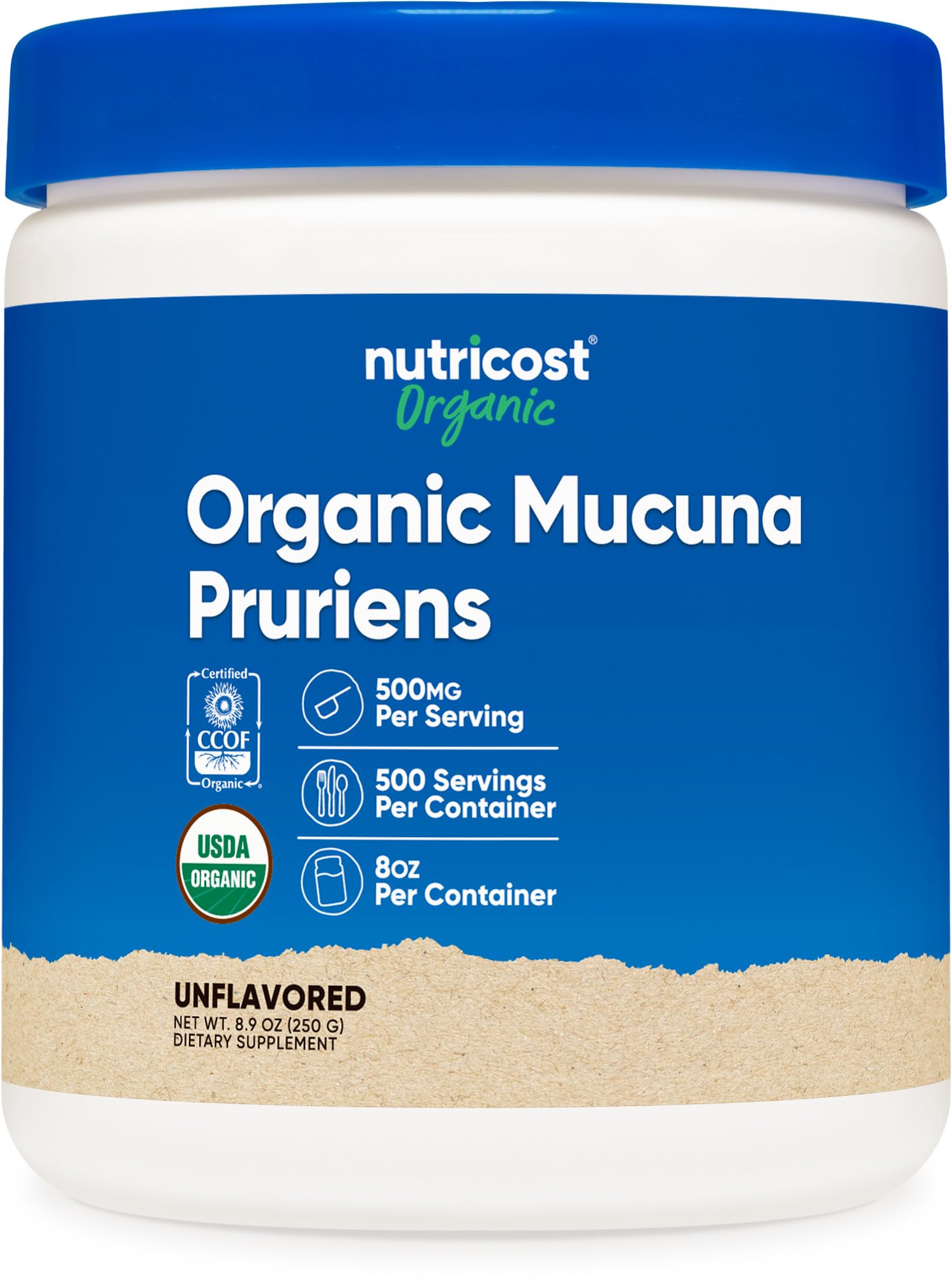 Foto 2 pulgar | Suplemento Nutricost Organic Mucuna Pruriens En Polvo 250 G - Venta Internacional.