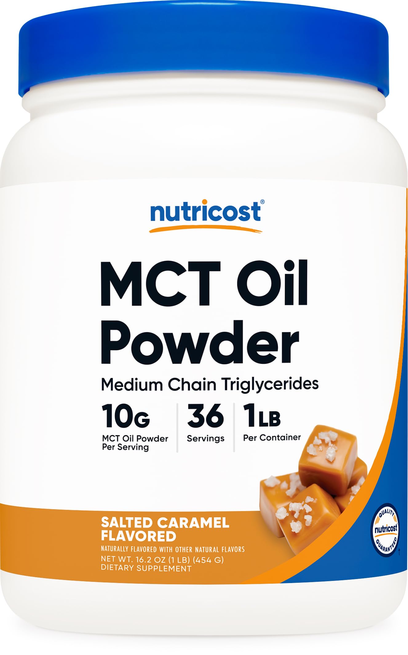 Foto 1 | Aceite Mct En Polvo Nutricost Premium Con Sabor A Caramelo Salado  454 G - Venta Internacional.