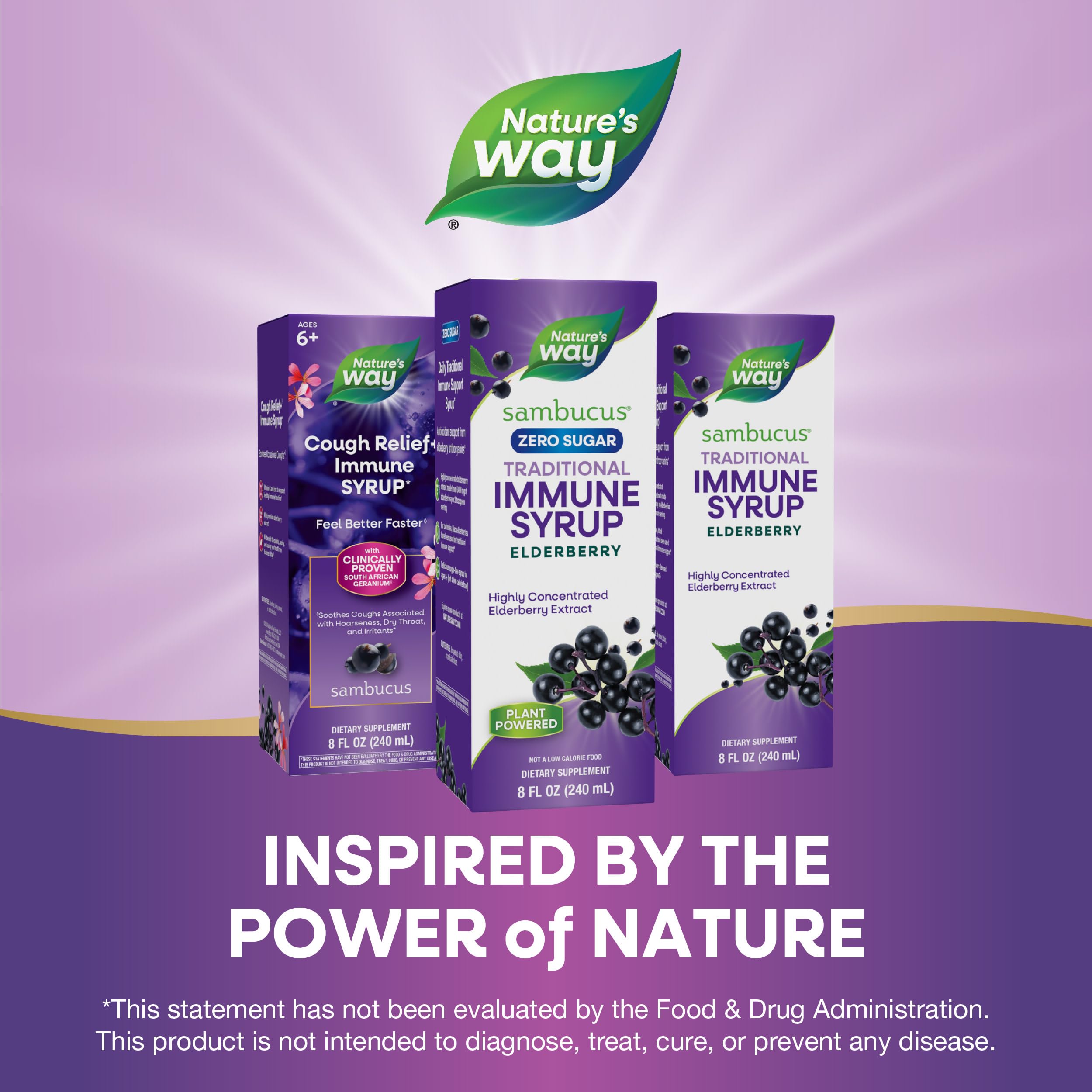 Foto 8 pulgar | Sirope Nature's Way Sambucus Sin Azúcar Para El Sistema Inmunitario  240 Ml - Venta Internacional.