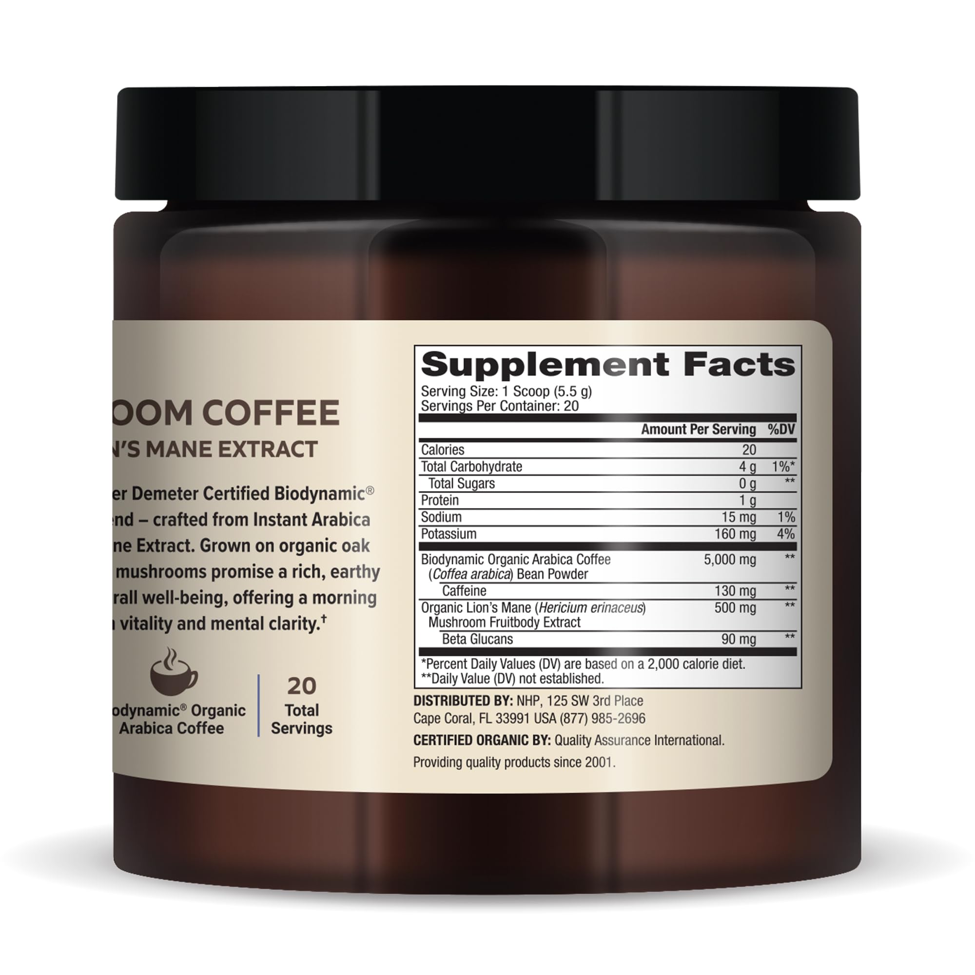 Foto 2 | Suplemento Dr. Mercola Mushroom Coffee Con Melena De León 110 G - Venta Internacional.