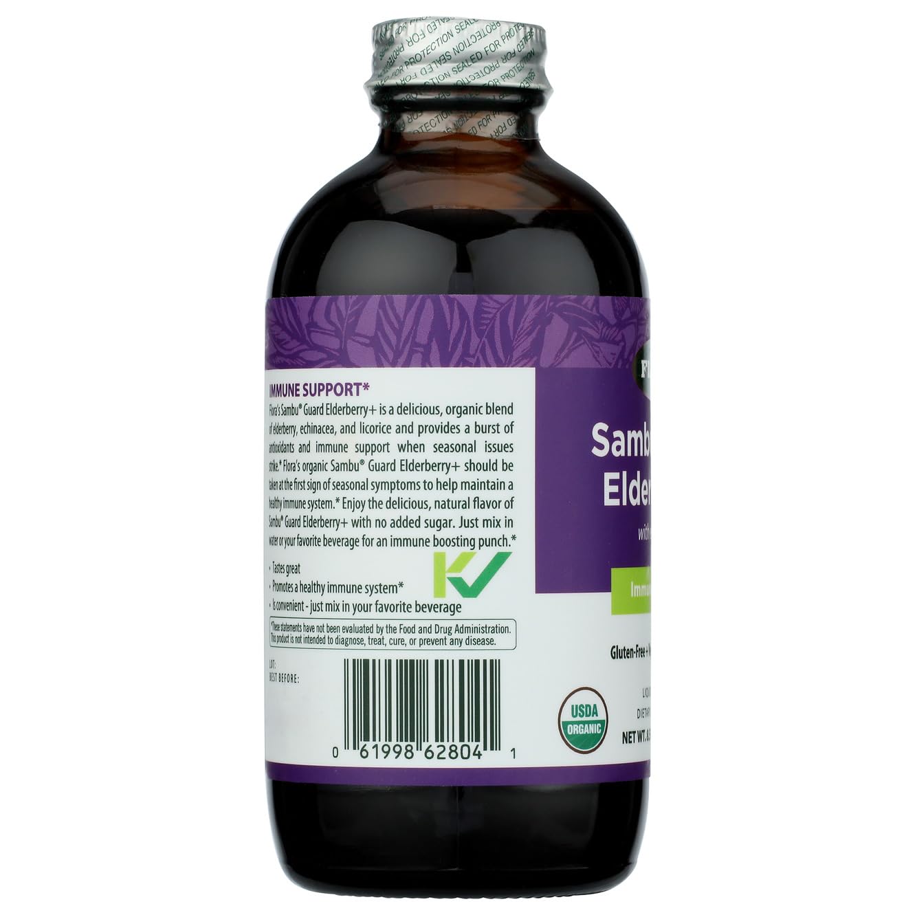 Foto 4 pulgar | Suplemento Flora Sambuguard Elderberry+ Botella De Vidrio De 250 Ml - Venta Internacional.