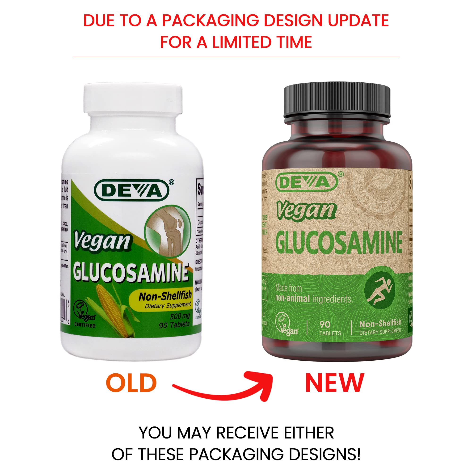 Foto 2 | Suplemento Deva  Vitaminas Veganas Y Glucosamina  90 Comprimidos - Venta Internacional.