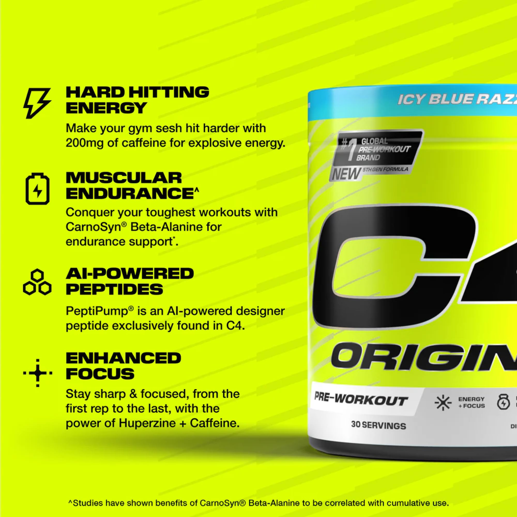 Foto 3 pulgar | Polvo Pre Workout Cellucor C4 Original Sin Azúcar  30 Porciones - Venta Internacional.