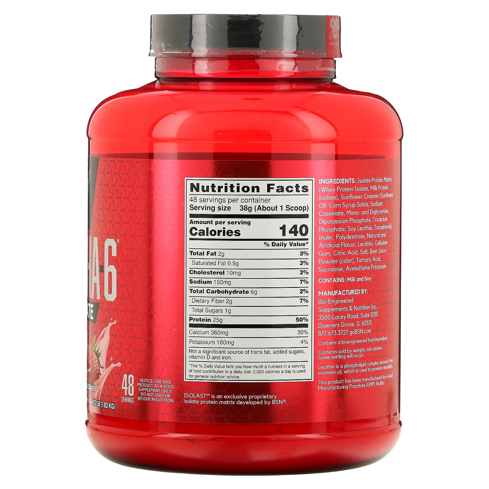 Foto 3 pulgar | Proteína En Polvo Bsn Syntha-6  Aislada De Fresa  1 82 Kg - Venta Internacional.