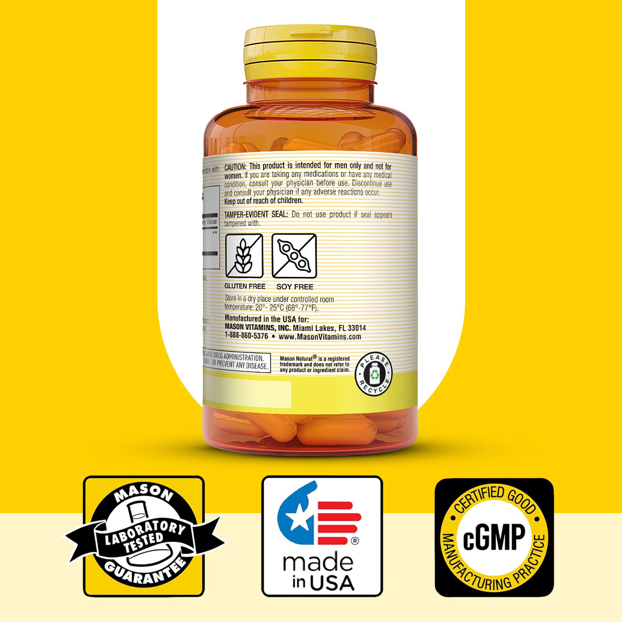 Foto 7 pulgar | Suplemento Mason Natural Saw Palmetto 500 Mg Para Próstata 90 Cápsulas - Venta Internacional.