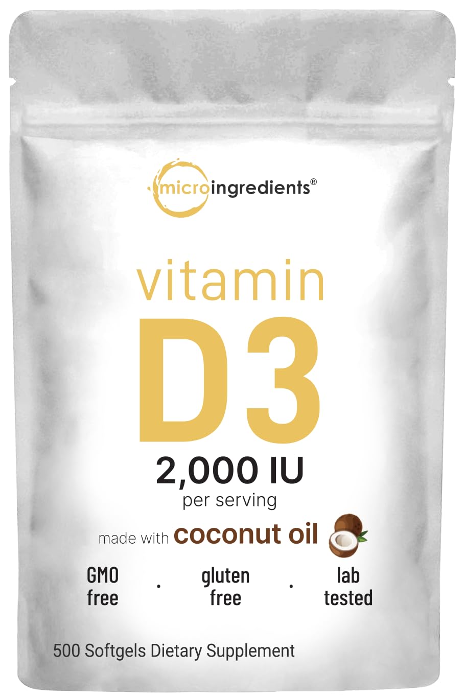 Foto 1 | Microingredientes De Vitamina D3  2000 Ui  500 Cápsulas Blandas - Venta Internacional.