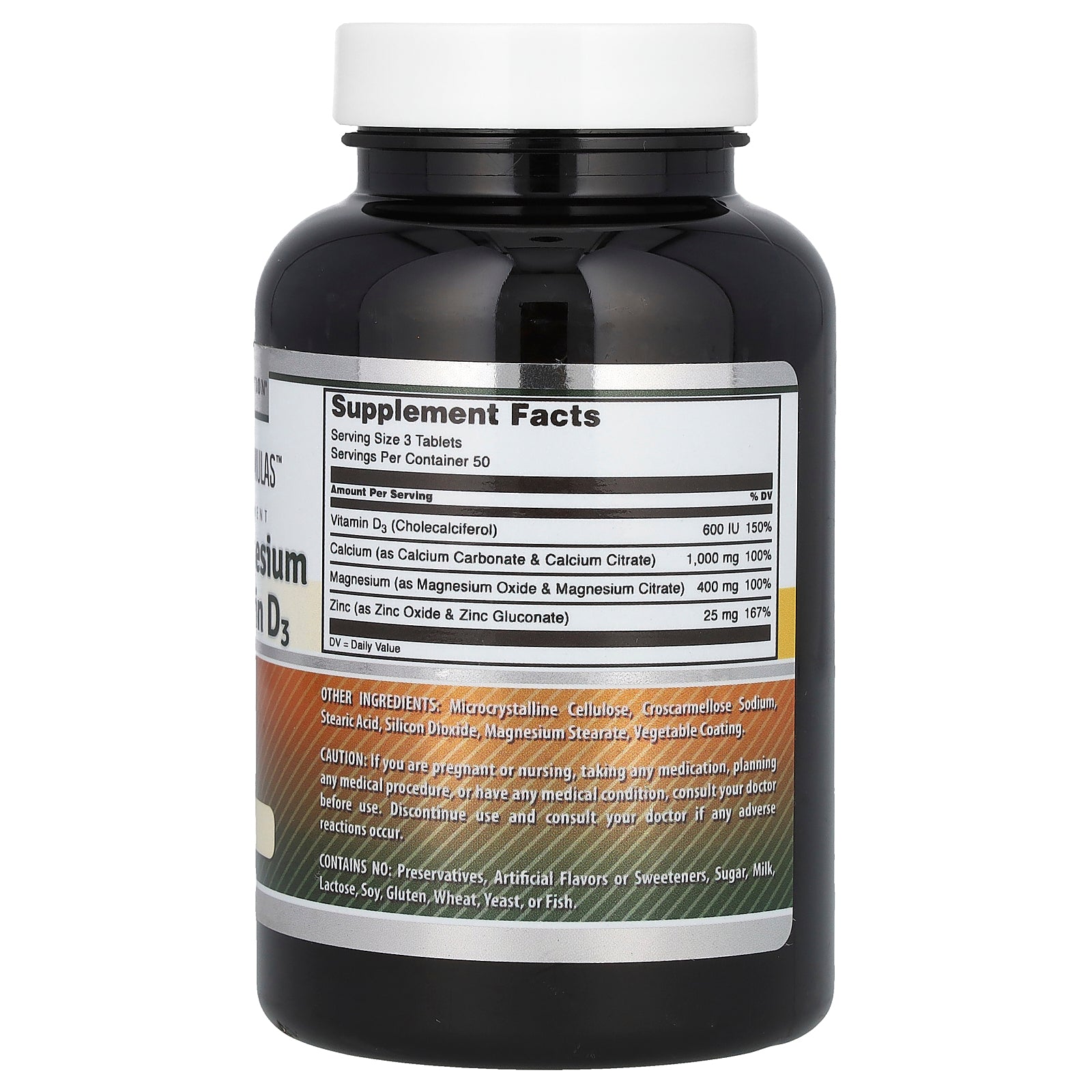Foto 3 pulgar | Suplemento Amazing Nutrition  Calcio  Magnesio  Zinc Y Vitamina D3  150 Comprimidos - Venta Internacional.