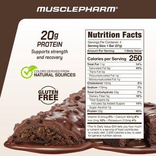 Foto 2 | Barras De Proteína Musclepharm Combat Ready Chocolate 80 G 4 Barras - Venta Internacional.
