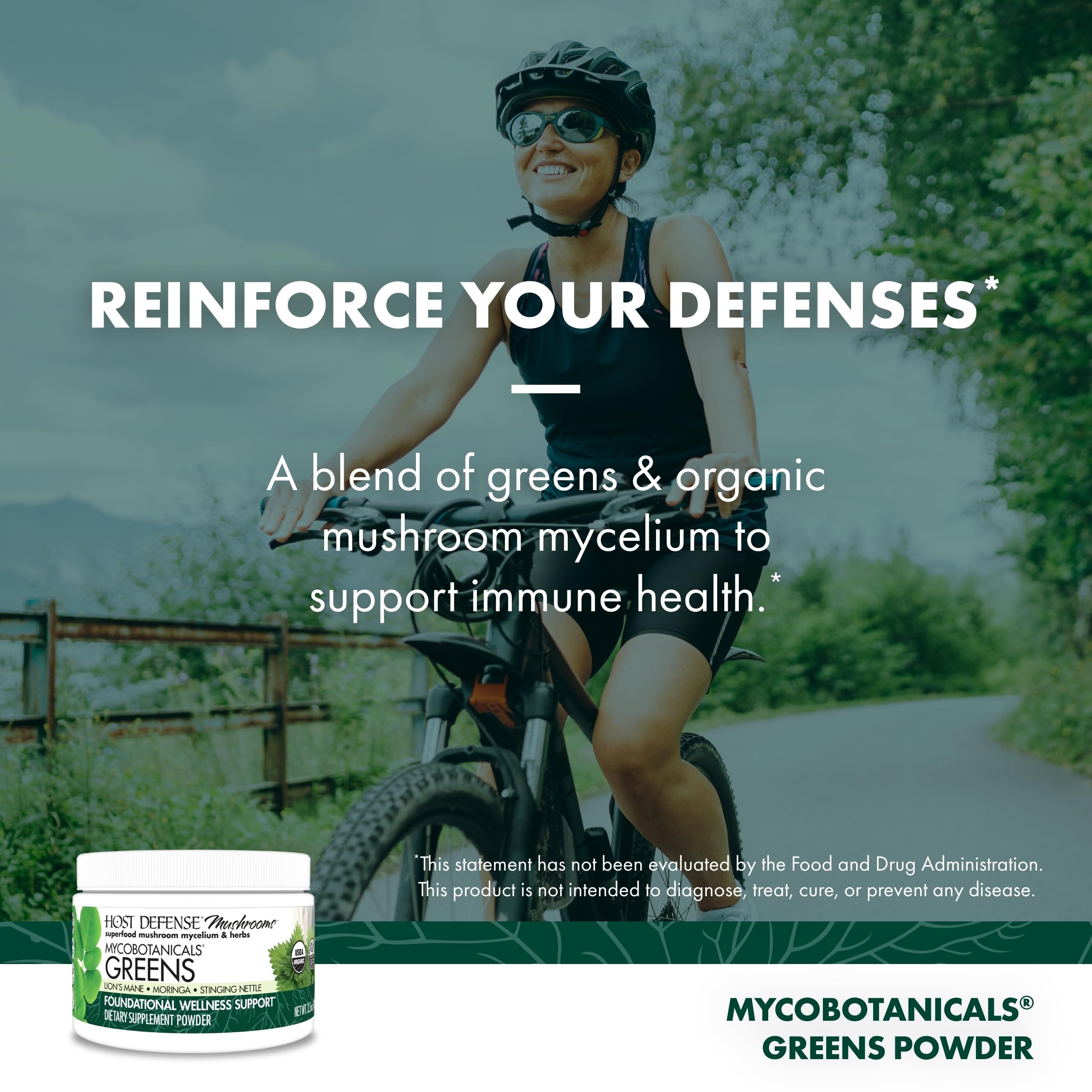 Foto 4 pulgar | Suplemento Host Defense Mycobotanicals Greens En Polvo  100 Ml - Venta Internacional.