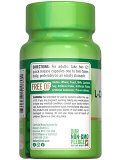 Foto 7 | Suplemento Nature's Truth Acetil L-carnitina 1000 Mg 30 Cápsulas - Venta Internacional.
